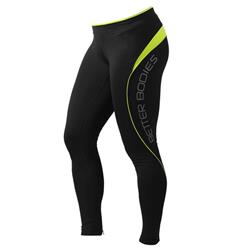 Fitness long tights, Black/lime