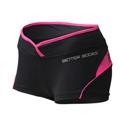 Shaped hotpant, black/pink