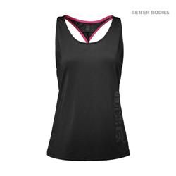 Womens Mesh T-back, Black/pink