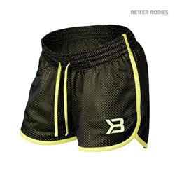 Race Mesh Shorts, Black/lime