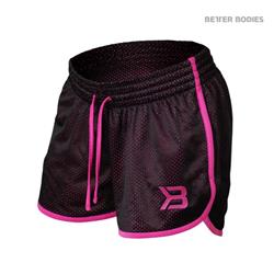 Race Mesh Shorts, Black/pink