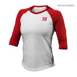 Womens Baseball Tee, Scarlet red