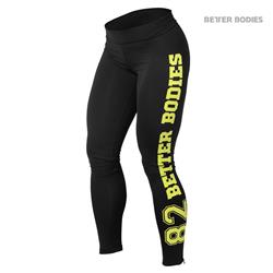 Varsity Tights, Black/lime