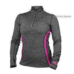 Performance Mid LS, Graphite/pink