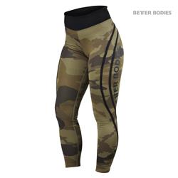 Camo High Tights, Dark green camo