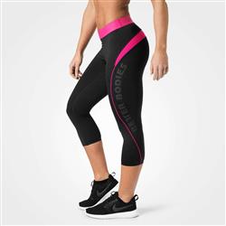 Fitness Curve Capri, Black/pink