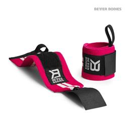 Womens wrist wraps, Hot pink/white