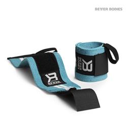 Womens wrist wraps, Aqua/white