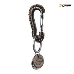 GASP Braided Keyclip, Dark brown