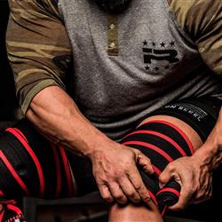 Rebel Knee Wraps, Black/Red